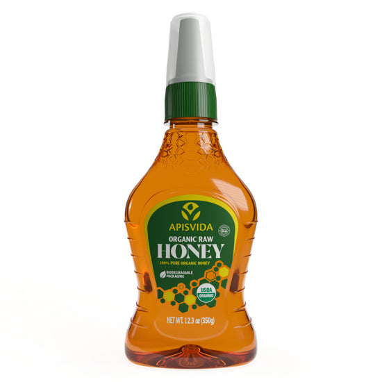 APISVIDA 100% Pure Organic Raw Honey 12.3oz - 350g