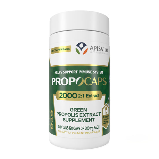 APISVIDA Propocaps Green Propolis Extract Suplement 120 Capsules
