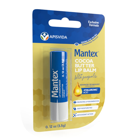 APISVIDA Mantex Cocoa Butter Lip Balm with Propolis and Hyaluronic Acid  0.12oz - 3.5g